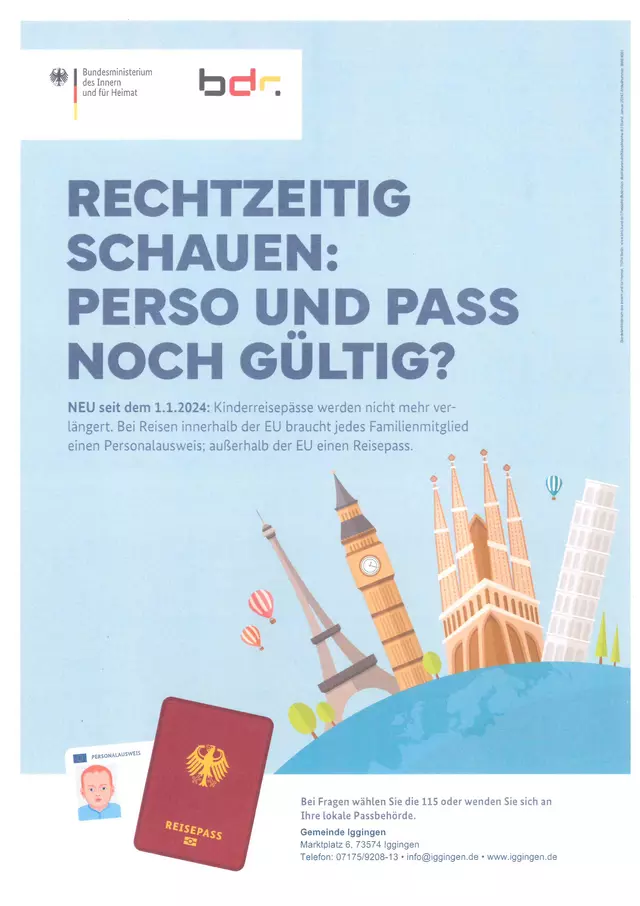 Plakat Reisedokument und Weltkugel